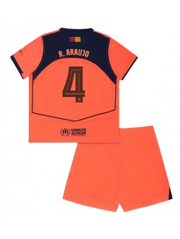 Barcelona Ronald Araujo #4 Replika Tredje Kläder Barn 2025-26 Kortärmad (+ byxor)